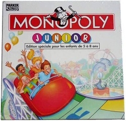 monopoly junior - ancienne version - boite carré