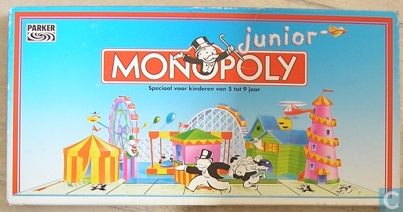 monopoly junior - ancienne version - boite rectangle