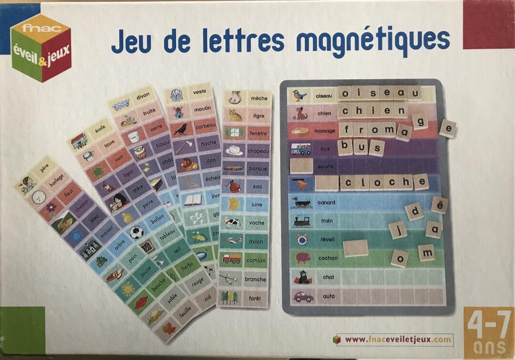 Jeu de lettres magnétiques