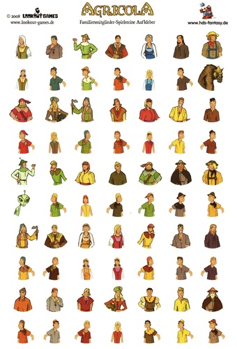 Agricola : Stickers Meeple