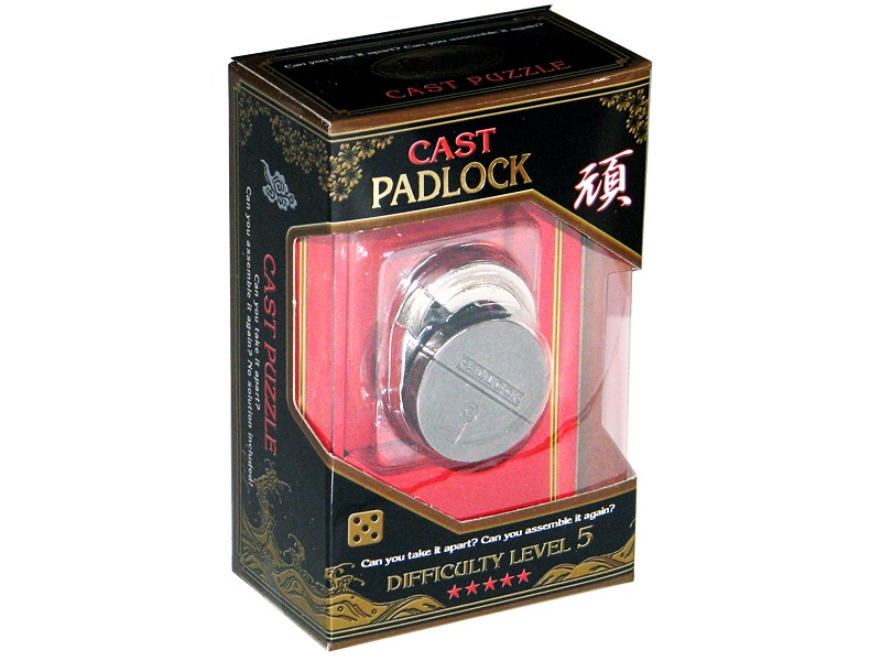 Cast puzzle padlock