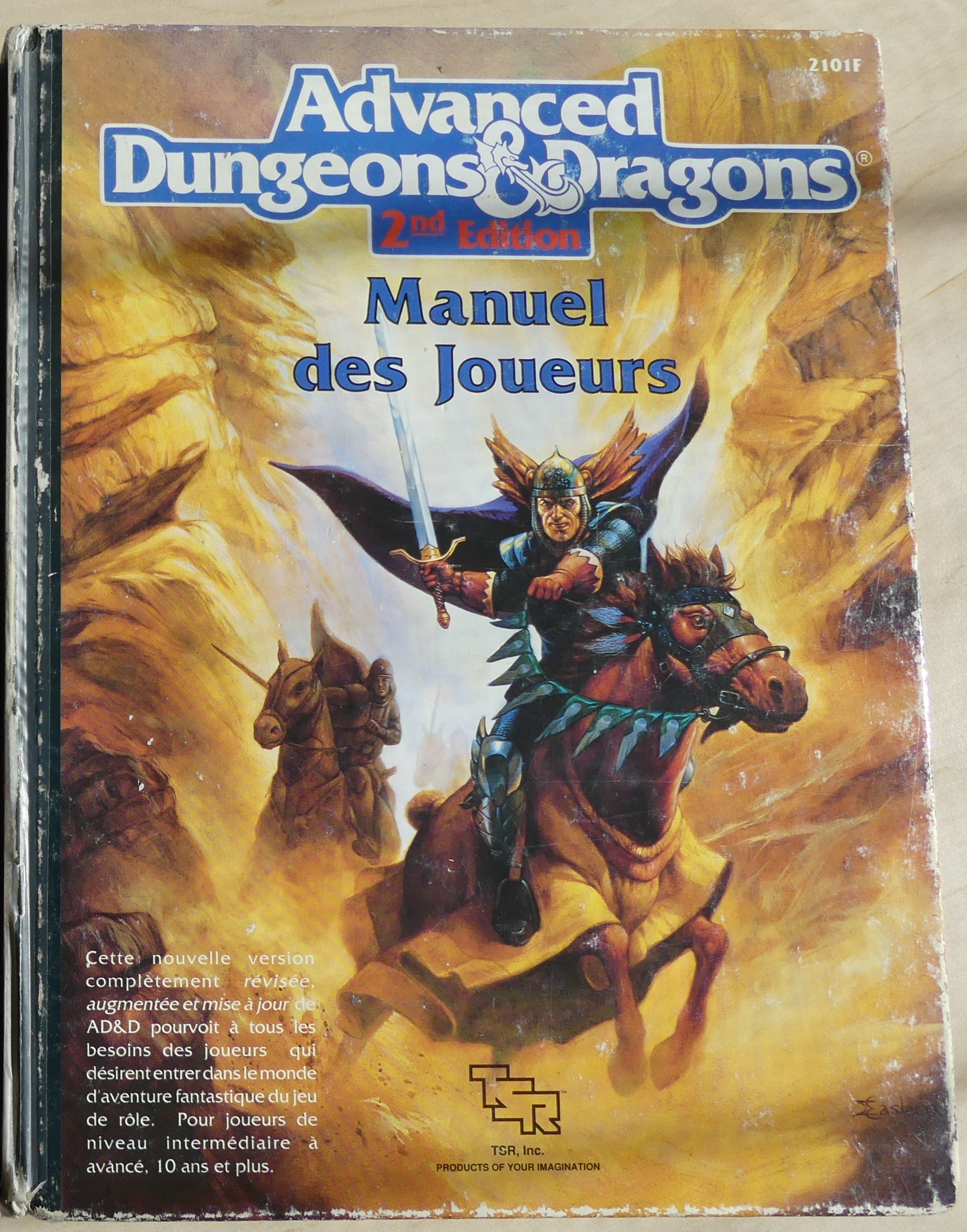 règles avancées de d&d, 2ème édition. Manuel des joueurs