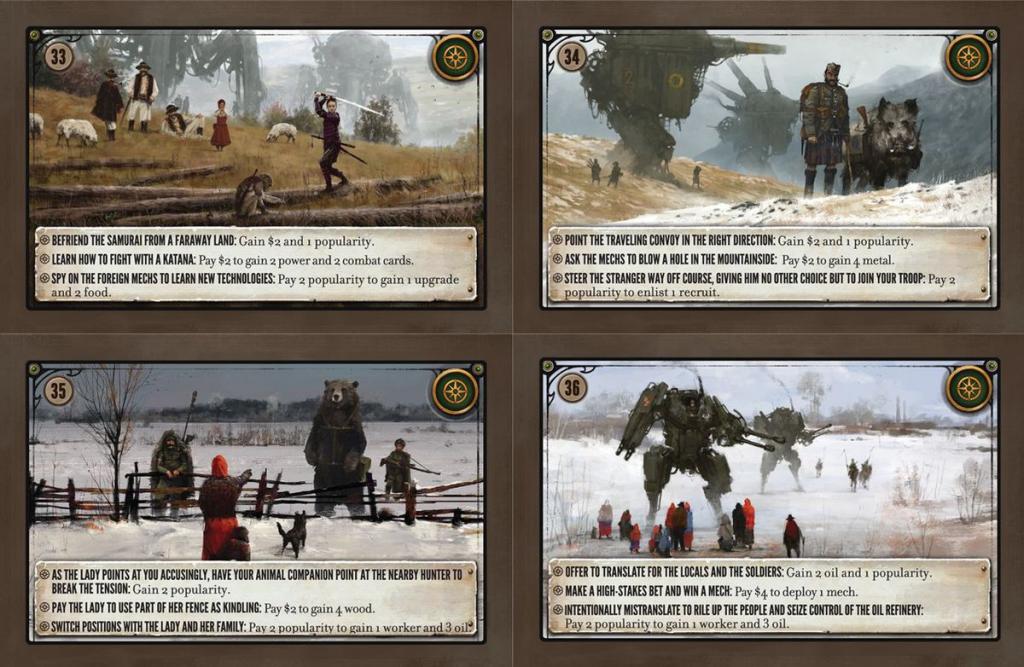 Scythe - Promo Pack #02 - Cartes Rencontre (#33 à #36)