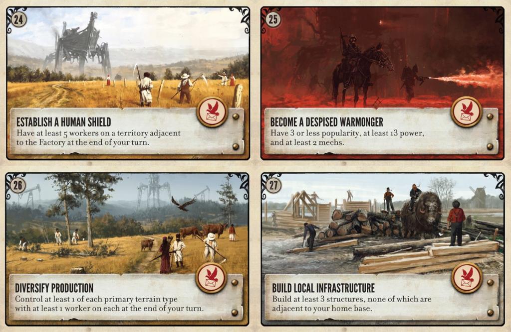 Scythe - Promo Pack #03 - Cartes Objectif (#24 à #27)