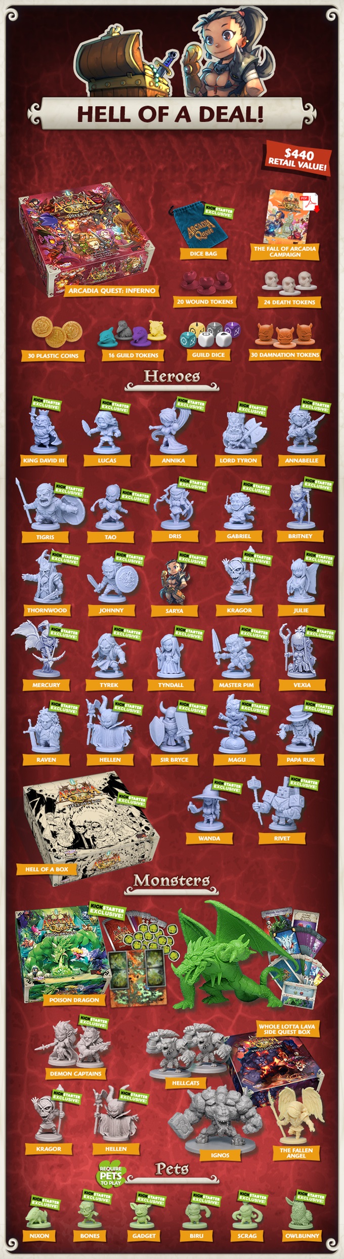 Arcadia quest infero : Pledge Kickstarter Arcadia quest infero : Pledge Kickstarter