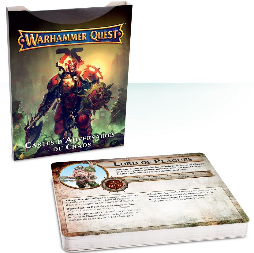 Warhammer Quest - cartes d'adversaires du Chaos