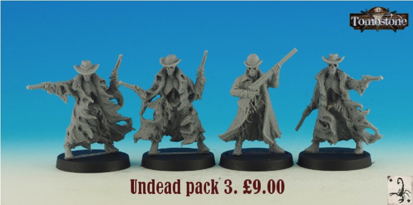 Black Scorpion Miniatures - Tombstone - Undead pack 3