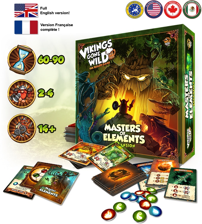 Vikings Gone Wild - extension Masters of elements, édition kickstarter VF