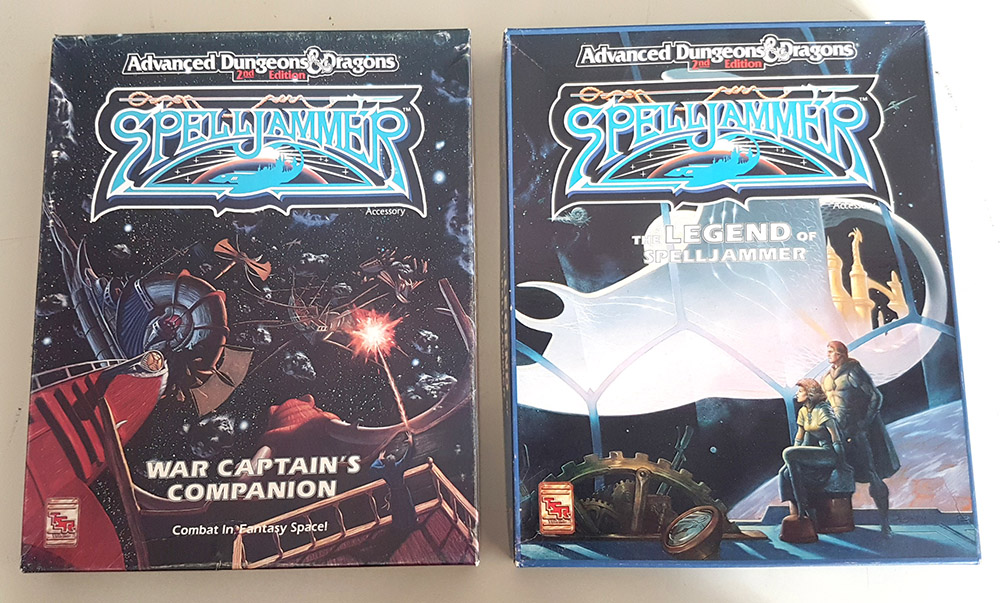 AD&D SPELLJAMMER boites The Legend of Spelljammer et War's Captain's Compagnon