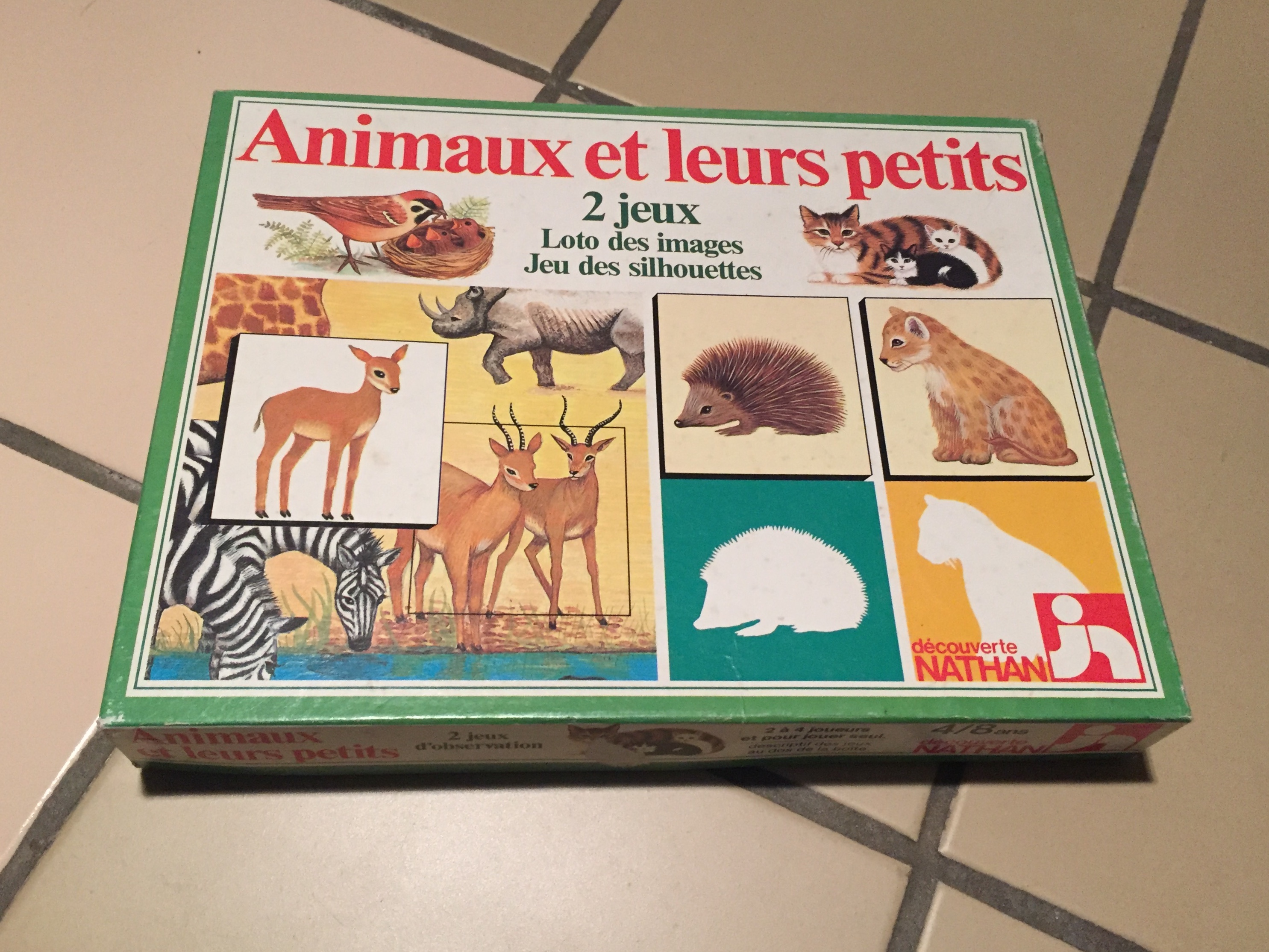 Animaux et leurs petits : loto des images et jeu des silhouettes