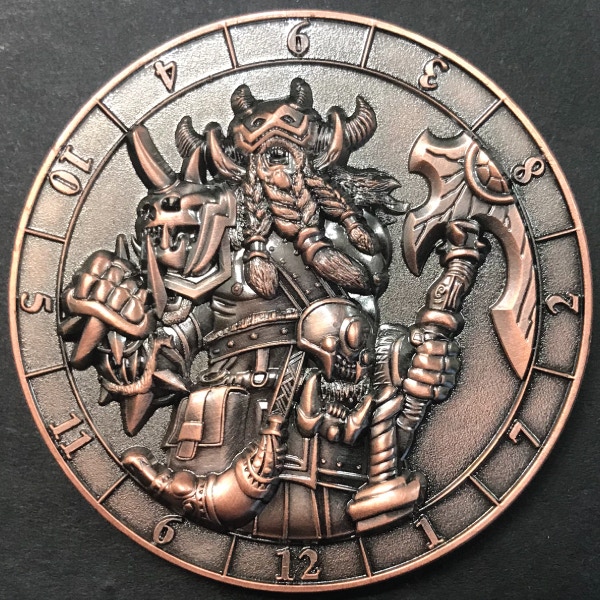 Dice coin (d12 barbarian)