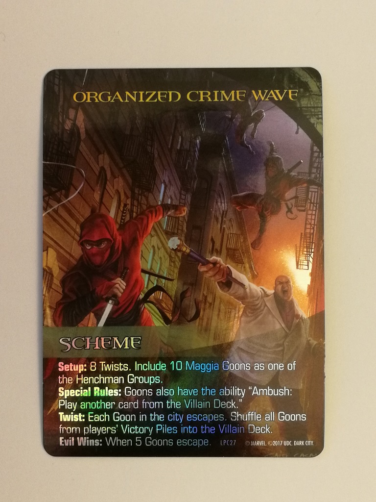 Legendary : Marvel Deck Building - Legendary Marvel carte promo 'Organized Crime Wave'