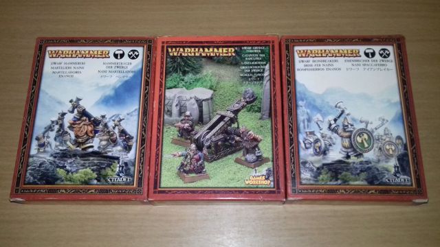 Boites de collection de nains Warhammer