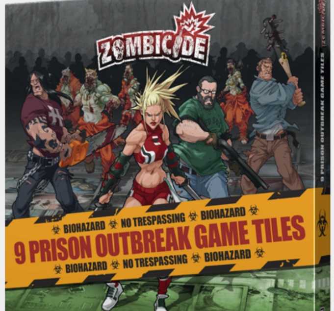Zombicide - 9 prison outbreak game tiles