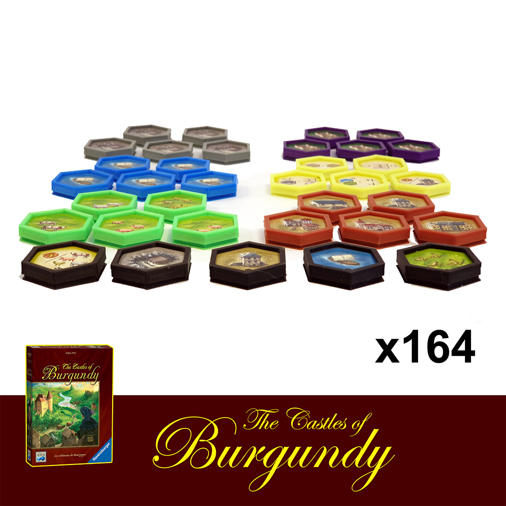 Les châteaux de Bourgogne - 164 Jetons Type Poker