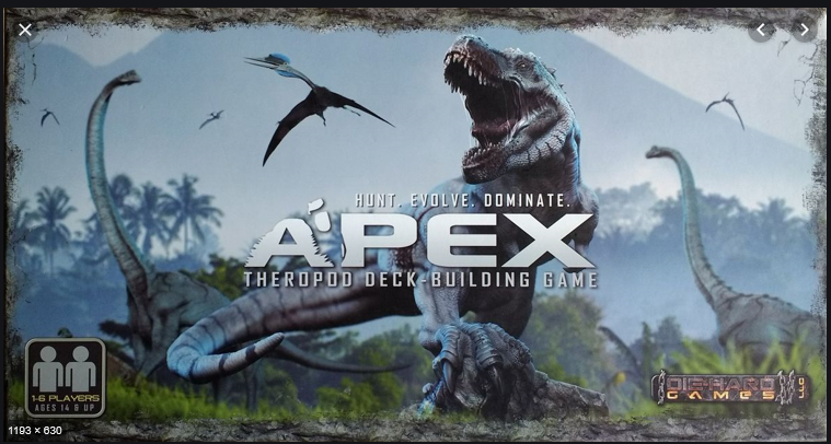 Apex theropod deck builing game