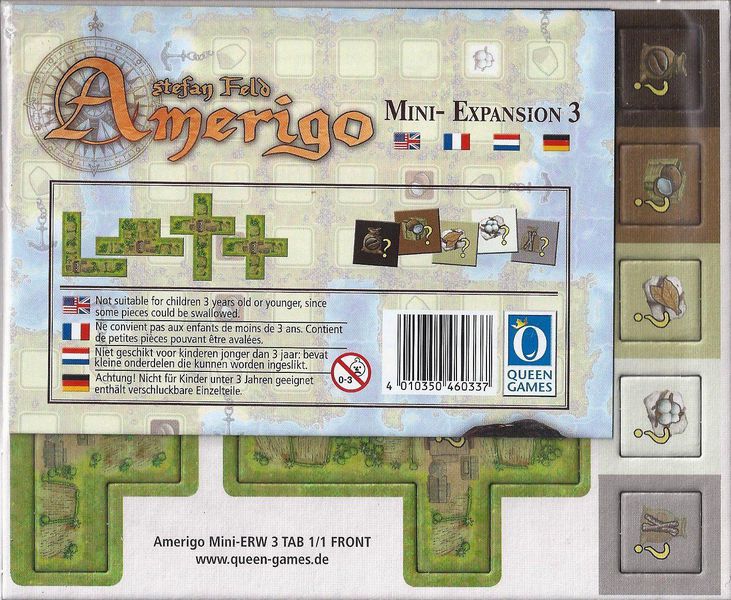 Amerigo - Queenie 3 - batiments de productions spécieux et tokens