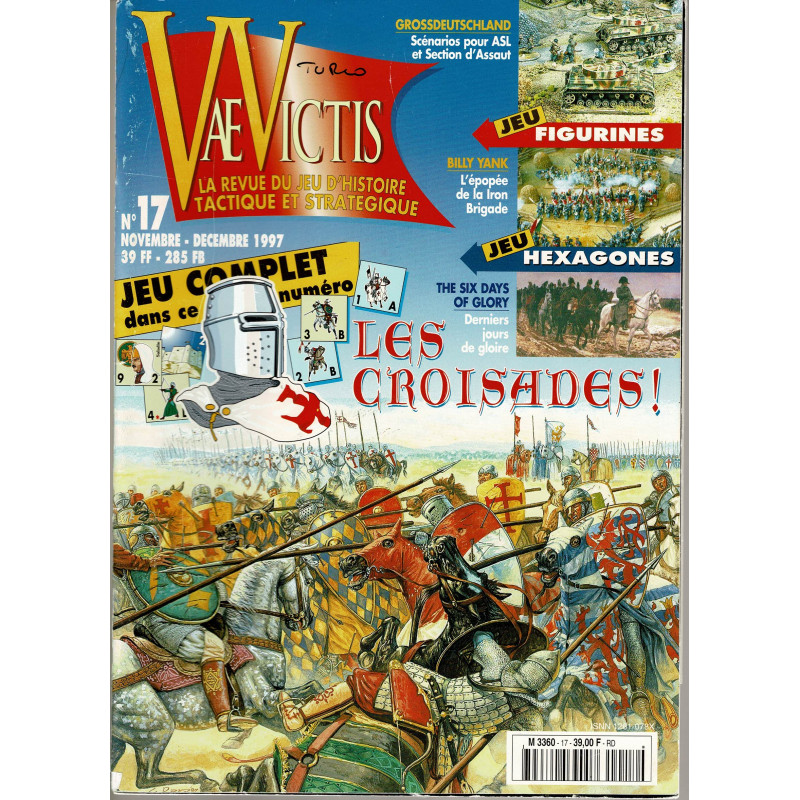 VAE VICTIS MAGAZINE N°17 NOVEMBRE-DECEMBRE 1997 (jeu en encart LES CROISADES!)