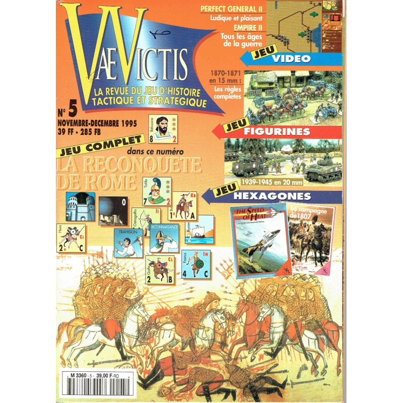 VAE VICTIS MAGAZINE N°5 NOVEMBRE-DECEMBRE 1995 (jeu en encart BELISAIRE ou la VAE VICTIS MAGAZINE N°5 NOVEMBRE-DECEMBRE 1995 (jeu en encart BELISAIRE ou la