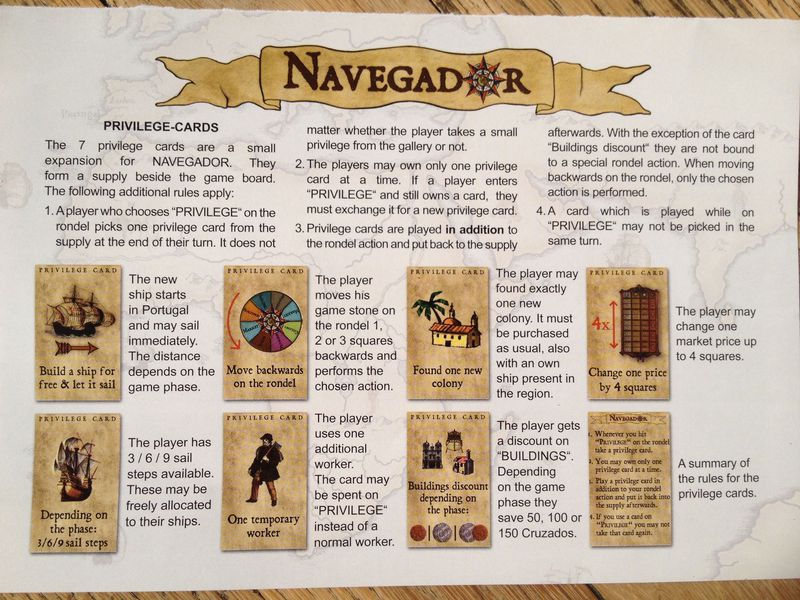 Navegador: Privilege Cards