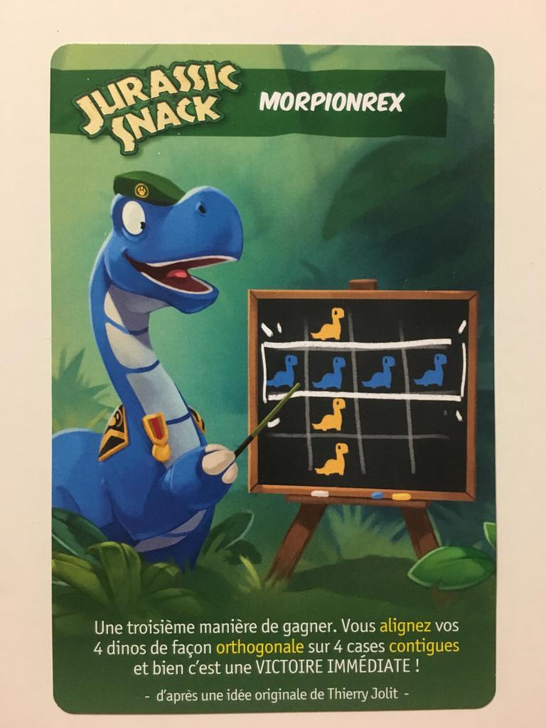 Jurassic Snack - Carte promo Morpionrex