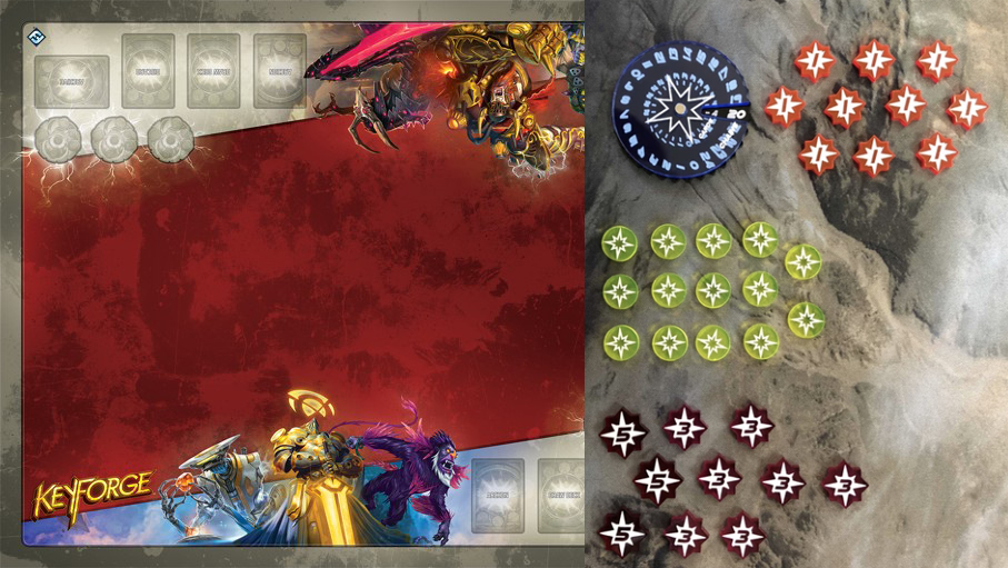 Keyforge - Tapis de jeu et Jetons