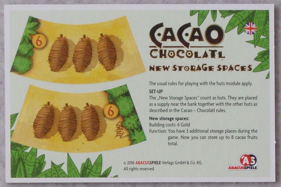 Cacao - Chocolatl : New Storage Spaces