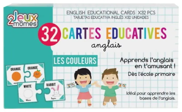 32 Cartes Éducatives - Anglais - Les Couleurs