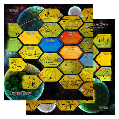 Cthulhu Wars : Carte de Shaggaï 6-8 joueurs