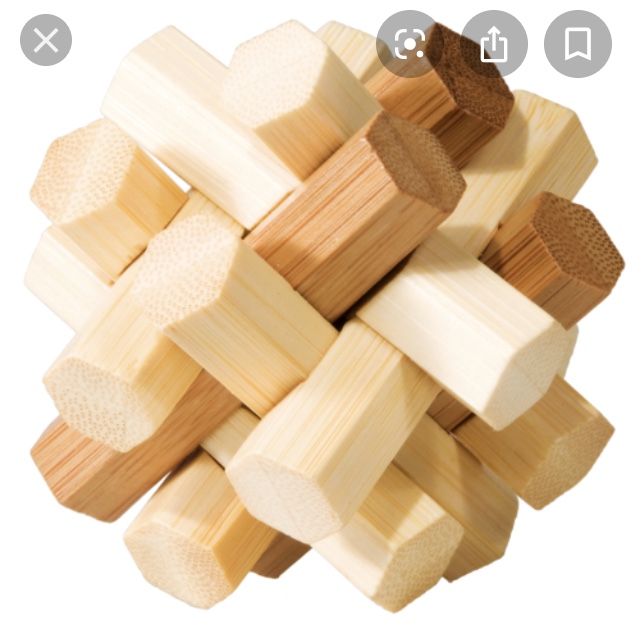 Bamboo puzzle - IQ-test