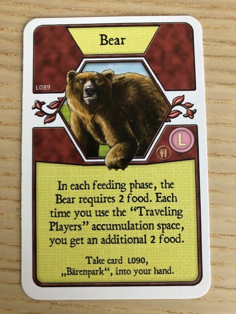 Agricola - Promo L-deck BEAR Card (L089)