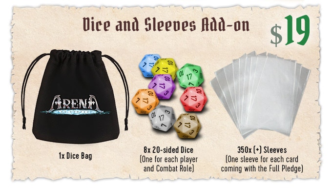 Arena: The Contest - Dice & Bag & Sleeves