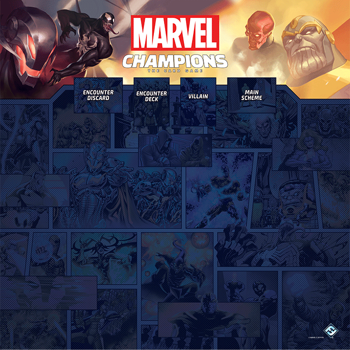 Marvel Champions Jce - Playmat 1-4 Joueurs
