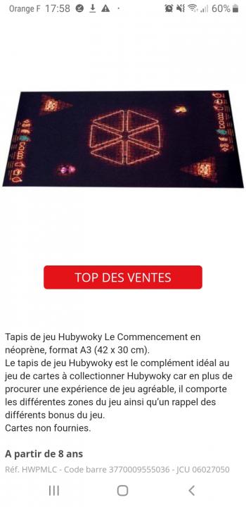 Huby Woky - Tapis De Jeu