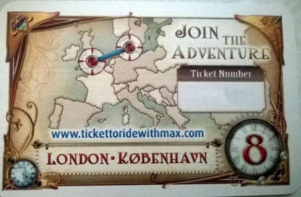 Les Aventuriers du Rail - Europe - Carte Objectif London-Kobenhavn
