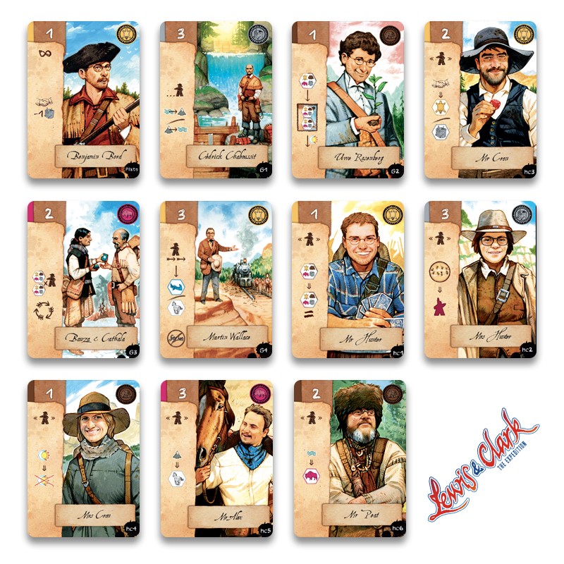Lewis & Clark - 11 cartes personnages