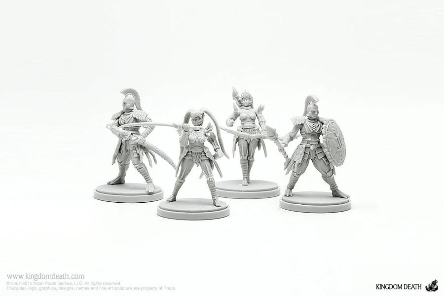 Kingdom Death: Monster - Grappes Survivors - Phoenix Armor, Screaming Armor, Lantern Armor, Lion Armor