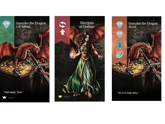 Maiden's Quest - Cartes Promo Morgan Of Draknor Et Snuzzler The Dragon
