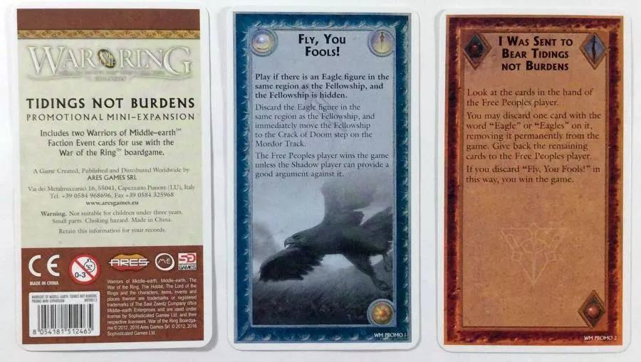 War Of The Ring (2nd Edition) - Cartes Promo Tidings Not Burdens