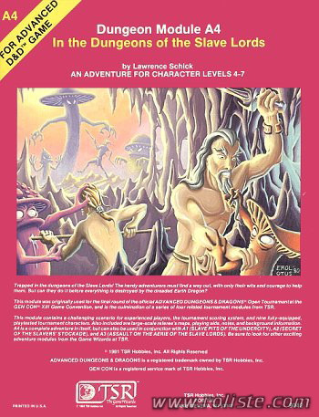 Advanced Dungeons & Dragons - 2nd Edition - Module A4 - In The Dungeons Of The Slave Lords