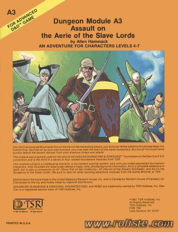 Advanced Dungeons & Dragons - 2nd Edition - Module A3 - Assault On The Aerie Of The Slave Lords