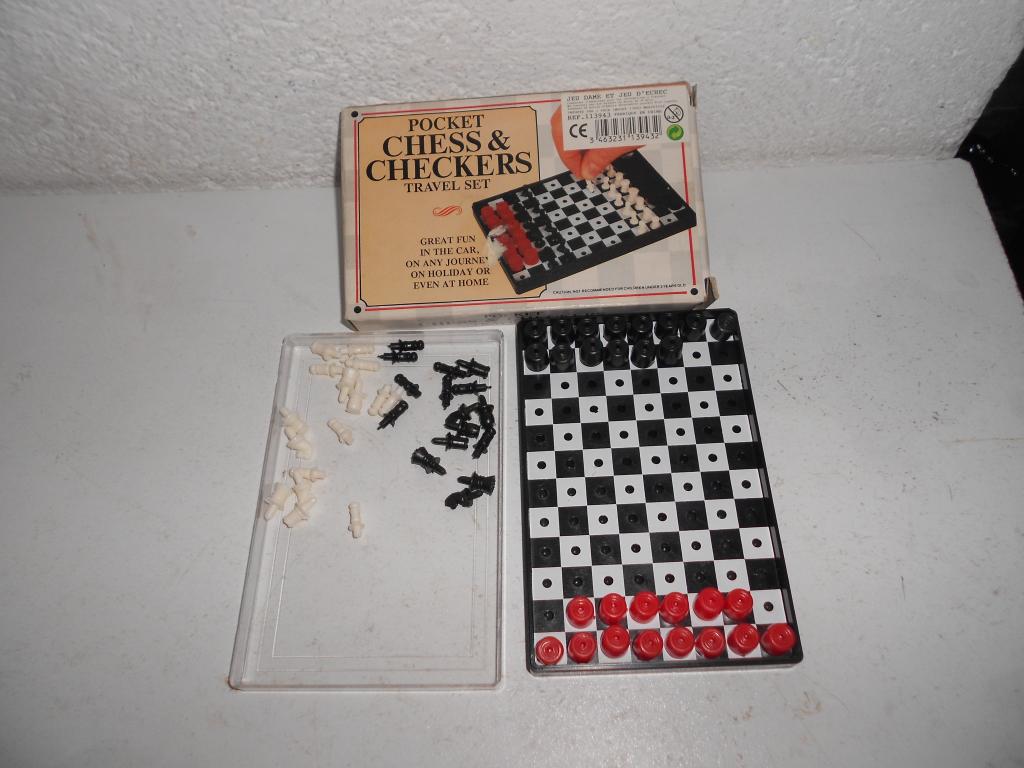 Pocket Chess & Checkers Travel Set
