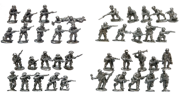 Warfighter World War II - Bundle Metal Soldiers Minis  Expansions #14 #15 #16 #17
