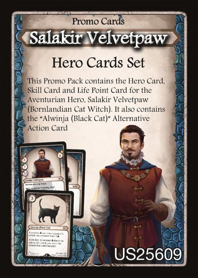 Aventuria - Adventure Card Game - Salakir Velvetpaw Promo Pack - Hero Cards Set