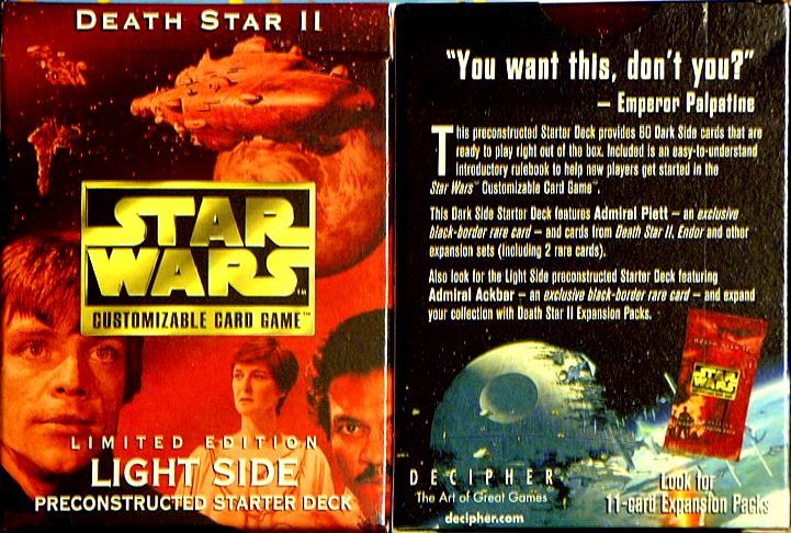Star Wars Ccg Customizable Card Game - Death Star Ii Light Side Preconstructed Starter Deck