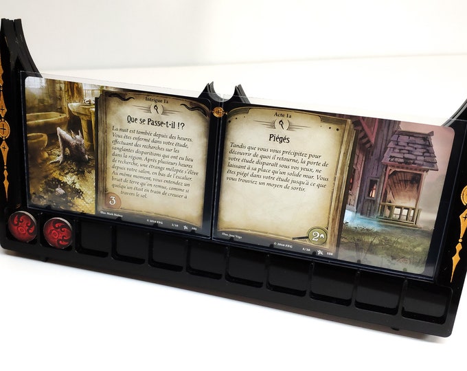 Horreur à Arkham - Le Jeu De Cartes - Pack Support Cartes Scénario Et Intrigue Noir ( Filagramme Argenté)