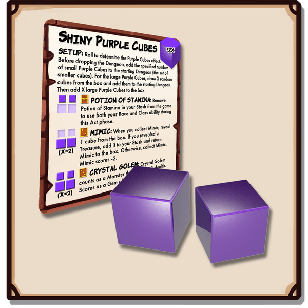 Dungeon Drop - Mysterious Shiny Purple Cubes Mini-expansion