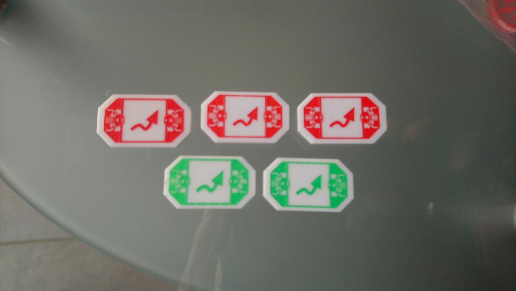 Star Wars Armada - Acrylic Evade Tokens ( Red / Green / White)