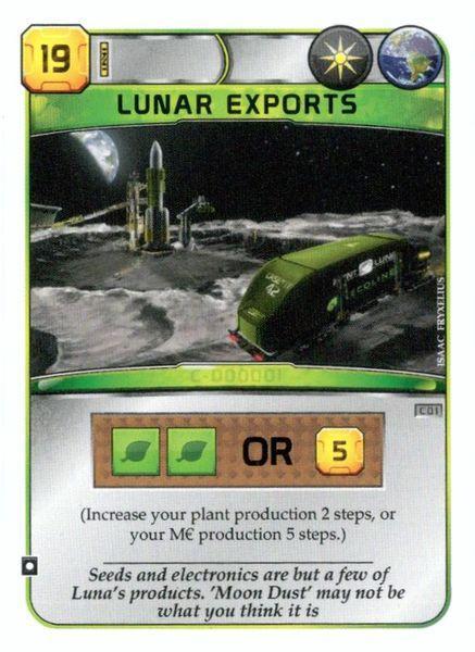 Terraforming Mars - Carte promo Lunar Exports (#c01)