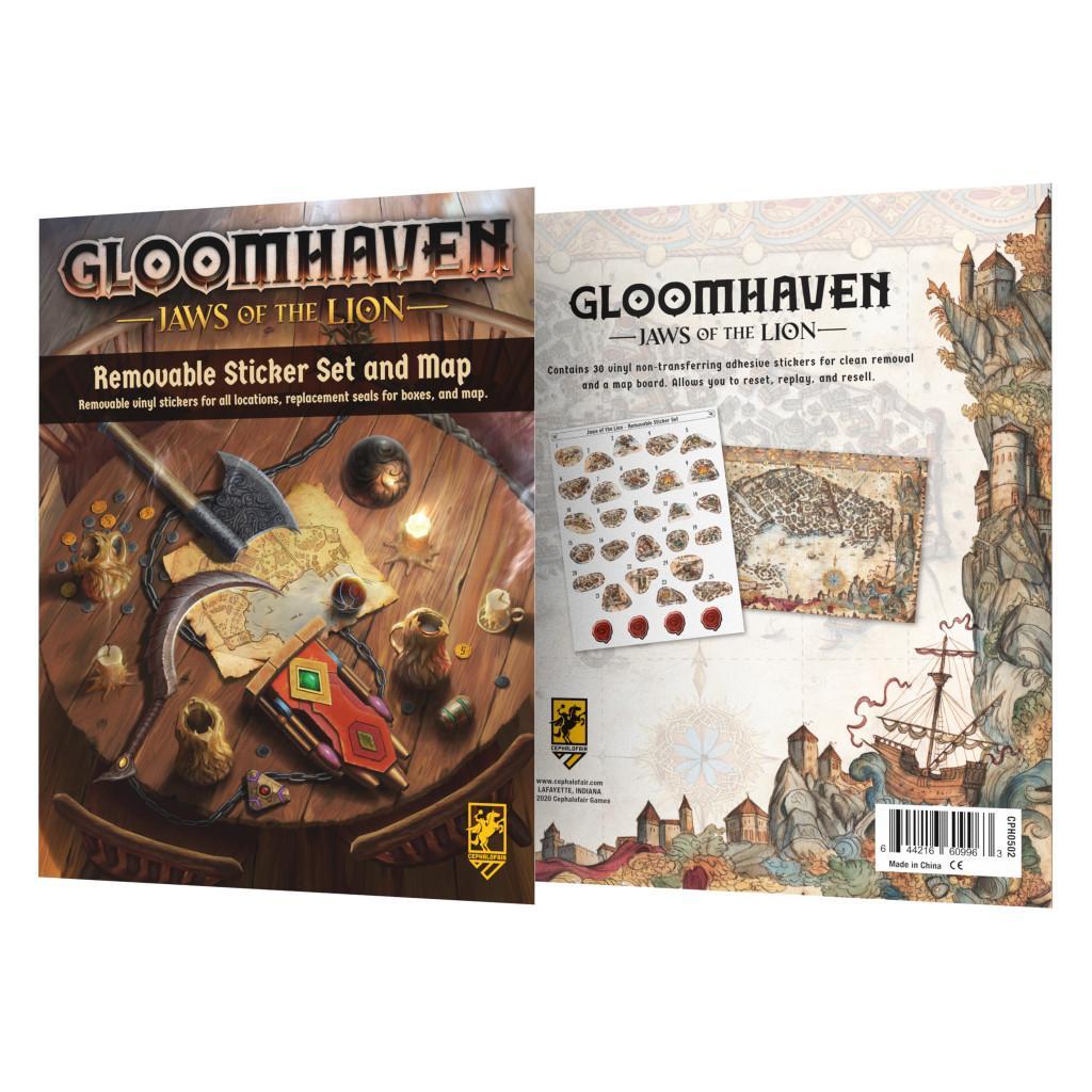 Gloomhaven - Jaws of the Lion - Removable Stickers Set And Map